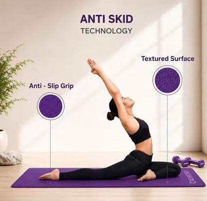 Premium Non-Slip Yoga Mat with Carrying Strap (Eco-Friendly & Sweat-Resistant)