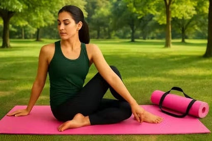 Premium Non-Slip Yoga Mat with Carrying Strap (Eco-Friendly & Sweat-Resistant)