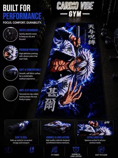 Premium Anime Heavy Duty Yoga Mat | Non-Slip, Water Absorbent Workout Mat