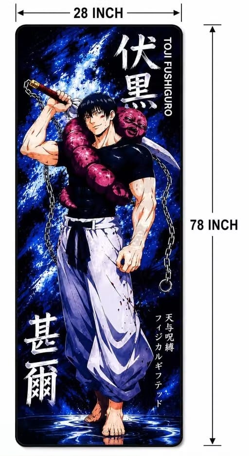 Premium Anime Heavy Duty Yoga Mat | Non-Slip, Water Absorbent Workout Mat