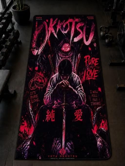 Premium Anime Heavy Duty Yoga Mat | Non-Slip, Water Absorbent Workout Mat